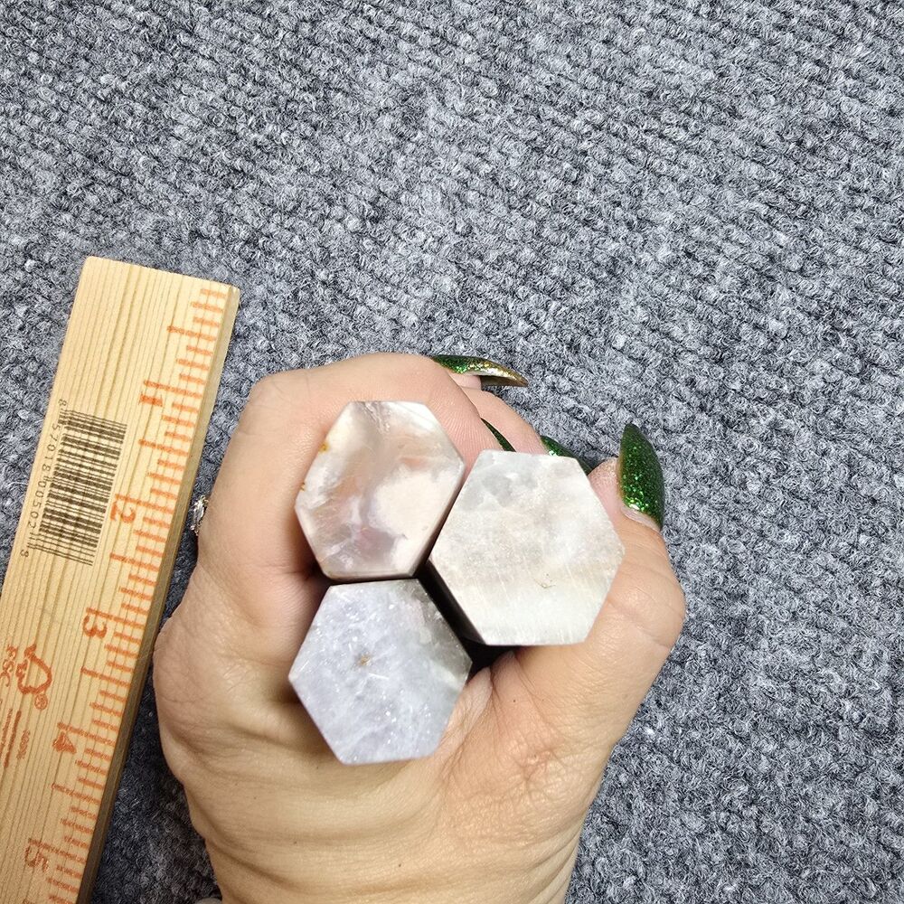 Lot of 3 Crystal Quartz Agate Column Tower Pillars - Picture 3 of 6